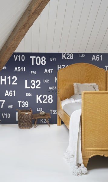 ESTAhome Fototapete Segelboot-Nummern Blau - 400 x 279 cm - 156435