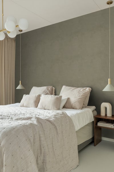 Origin Wallcoverings Tapete Betonoptik Dunkelgrün - 50 x 900 cm - 348068