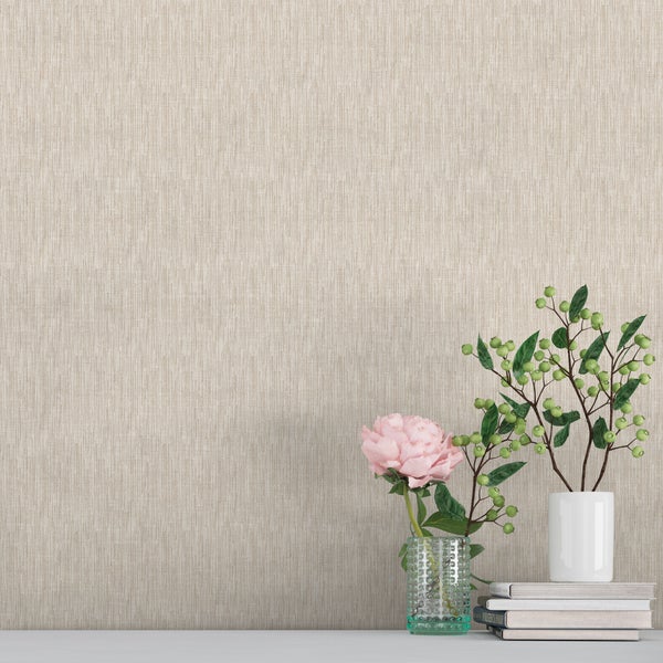 Sanders und Sanders Tapete Leinen-Optik Beige - 53 cm x 10 m - 640210