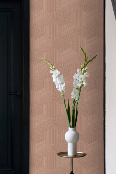 Origin Wallcoverings Tapete 3D-Muster Terrakottarosa - 50 x 900 cm - 347943