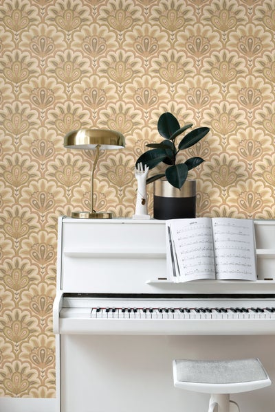 ESTAhome Tapete orientalisches Barockmotiv Sandbeige - 50 x 900 cm - 131035