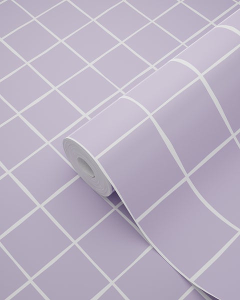 ESTAhome Tapete Karomuster Violett - 50 x 900 cm - 131271