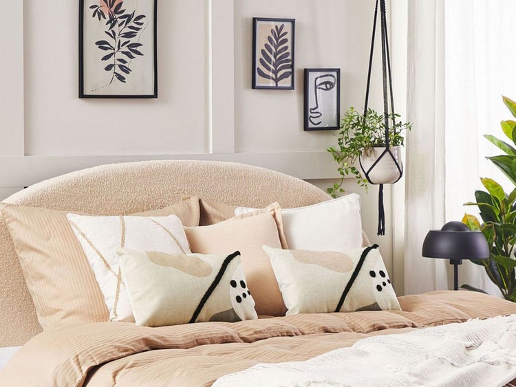 Dekokissen 2er Set OSTEOSPERMUM 30 x 50 cm Beige Abstraktes Muster