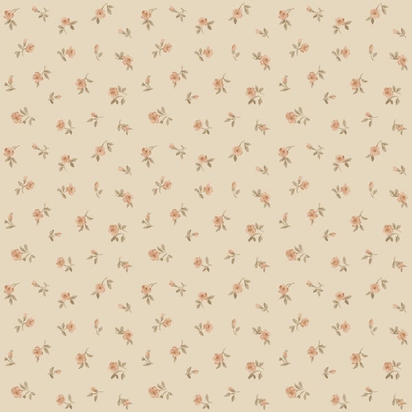 ESTAhome Tapete Blumenmuster Beige - 53 cm x 10.05 m - 139834