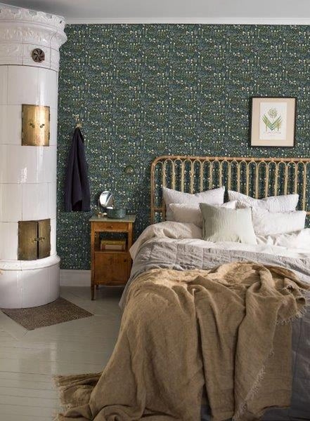 Borastapeter Tapete Blumen Schwarz - 53 cm x 10.05 m - 660419