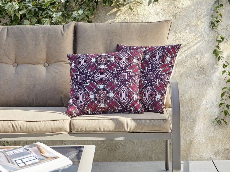 Gartenkissen 2er Set MIRAGE Orientalisches Muster 30 x 50 cm Purpur