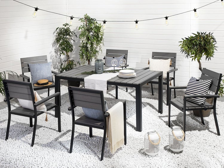 Gartenmöbel Set 6-Sitzer COMO Grau