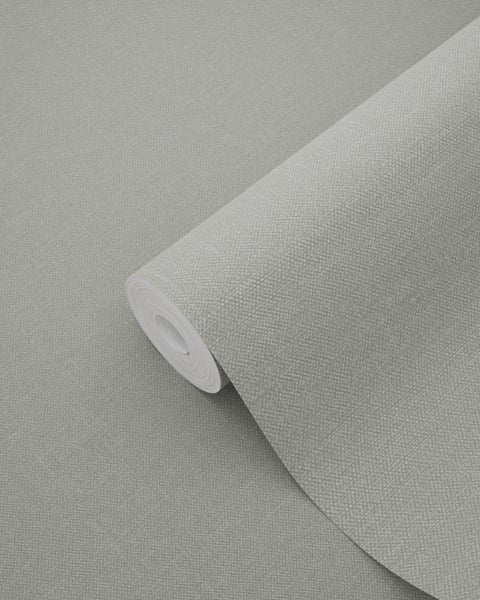 ESTAhome Tapete Leinen-Optik Hellgrau - 53 cm x 10.05 m - 148741