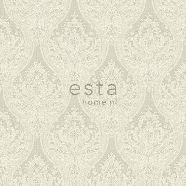 ESTAhome Tapete Barockmuster Braun - 53 cm x 10.05 m - 127606