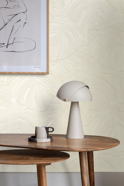 Origin Wallcoverings Tapete tropische Blätter Hellbeige - 53 cm x 10.05 m - 348023