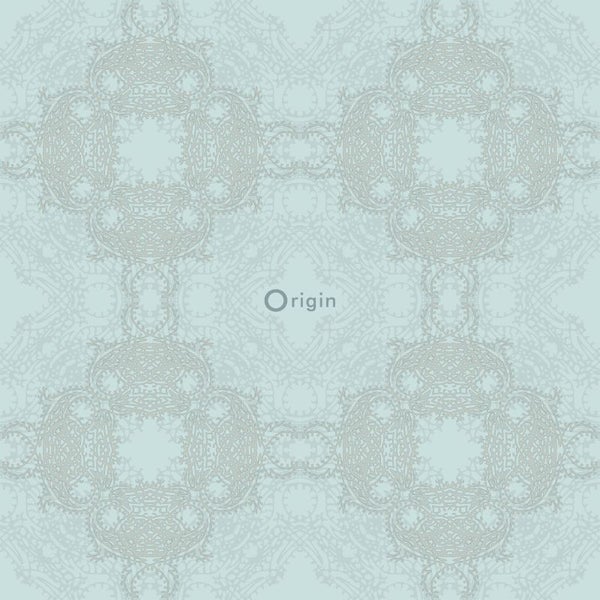 Origin Wallcoverings Tapete grafische Form Meeresgrün - 53 cm x 10,05 m - 346222