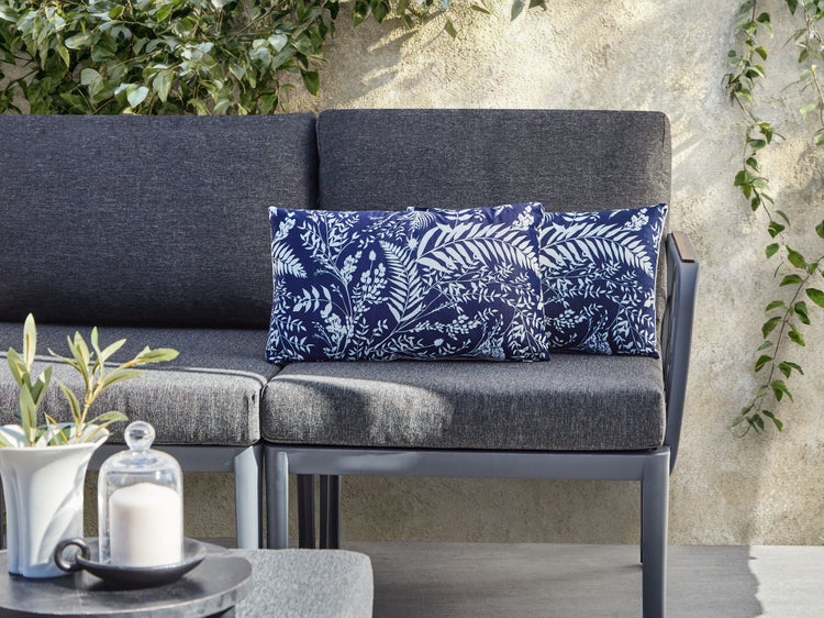 Gartenkissen 2er Set GLIMMER Pflanzenmuster 30 x 50 cm