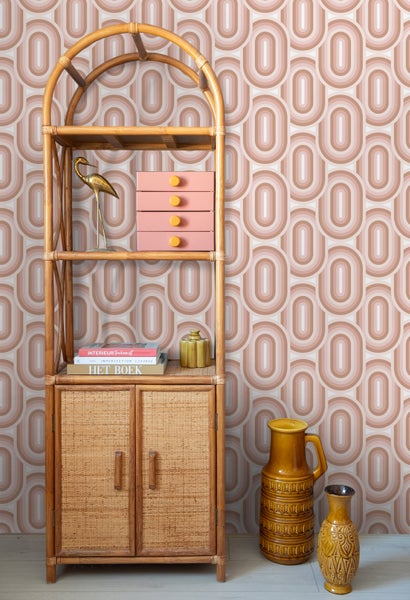 ESTAhome Tapete Retro-Ornamente Hellrosa - 50 x 900 cm - 130982