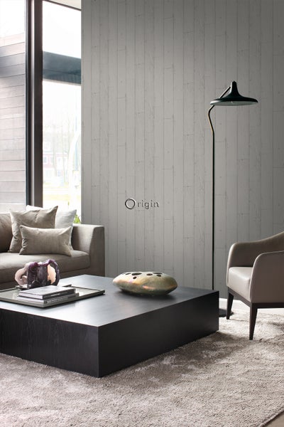 Origin Wallcoverings Tapete Holz-optik Taupe - 53 cm x 10.05 m - 347538