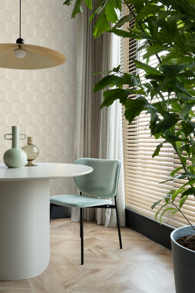 Origin Wallcoverings Tapete 3D Wabenmuster Hellbeige - 53 cm x 10.05 m - 348018