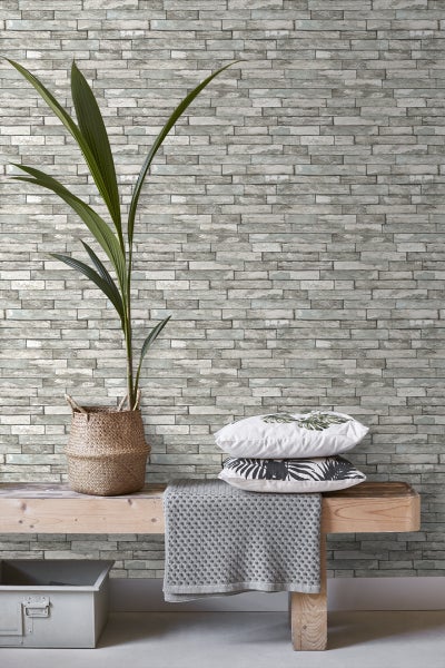 ESTAhome Tapete Holz-Motiv Weiß und Hellblau - 53 cm x 10,05 m - 138240