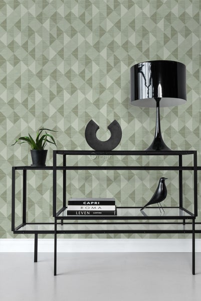 Origin Wallcoverings Tapete 3D Grasmuster Hell Graugrün - 50 x 900 cm - 347883