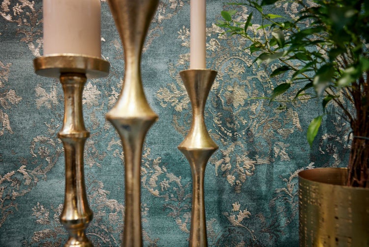 Nahaufnahme eines gemusterten Stoffes