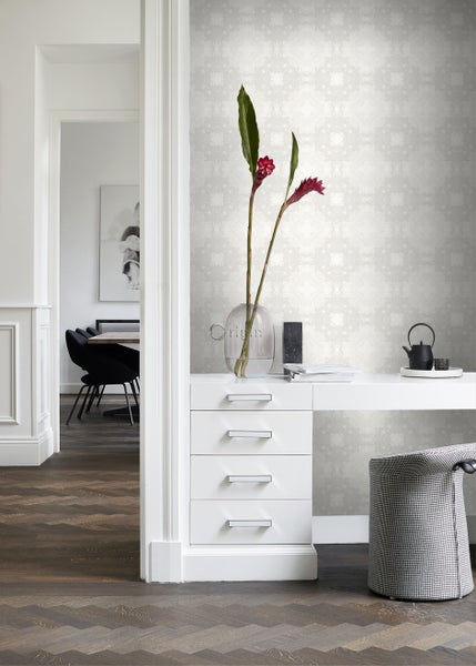 Origin Wallcoverings Tapete grafische Form Weiß - 53 cm x 10.05 m - 346219