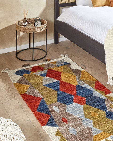 Teppich ARZAKAN Bunt 80 x 150 cm Wolle Kelim