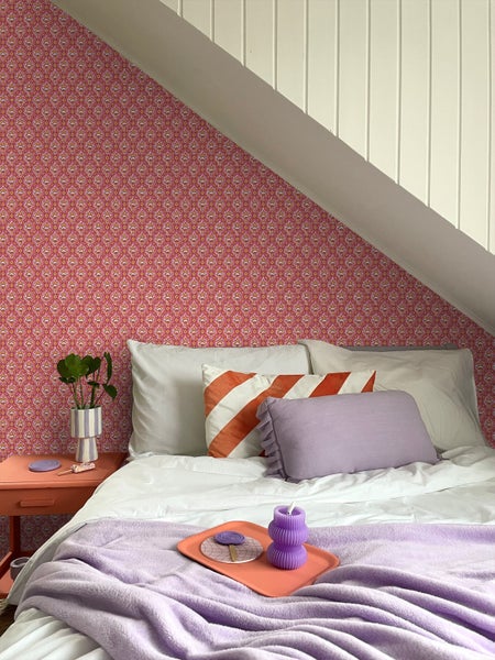 ESTAhome Tapete Blumenmuster Rosa - 50 x 900 cm - 131544
