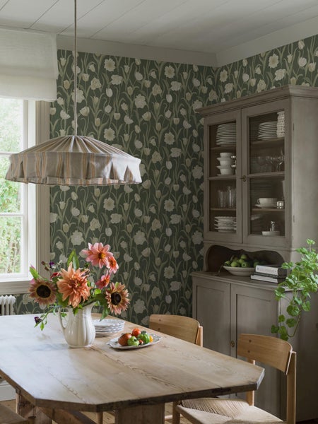 Borastapeter Tapete Blumen Grün - 53 cm x 10.05 m - 662656