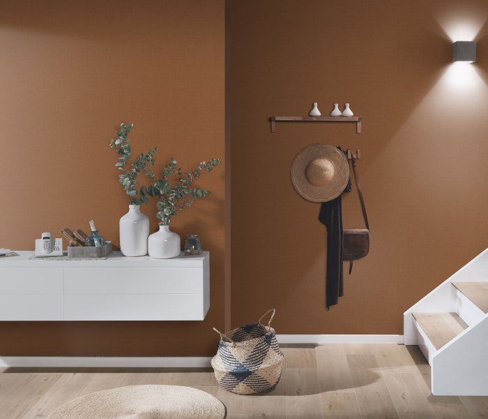 Textiltapete mit Pflanzenmuster