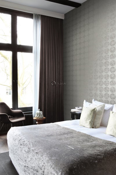 Origin Wallcoverings Tapete große verwitterte Kugeln Dunkelgrau - 53 cm x 10.05 m - 347609