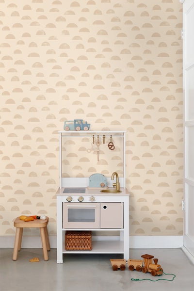 ESTAhome Tapete grafisches Motiv Beige - 53 cm x 10.05 m - 139735
