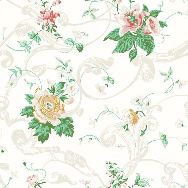Borastapeter Tapete Blumen Multicolor - 53 cm x 10.05 m - 660049