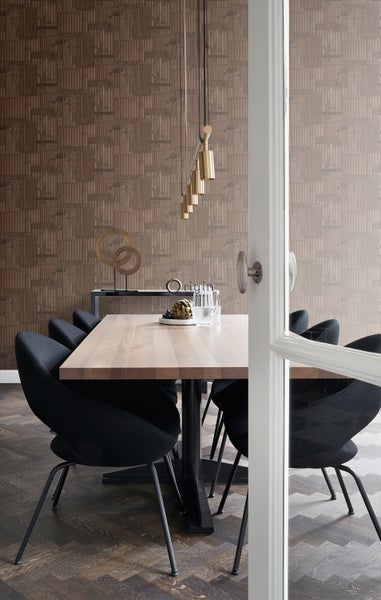Origin Wallcoverings Tapete industrielle Wellplatten aus Metall 3D Rostbraun - 53 cm x 10.05 m - 347616