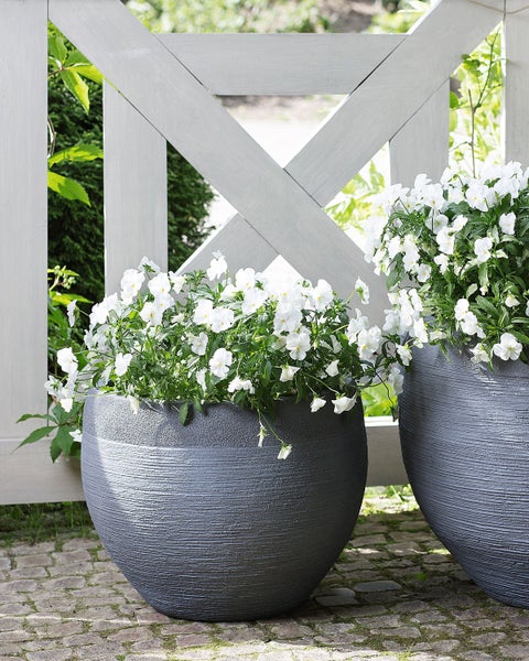 Blumenkübel ZAKROS 38 cm Grau