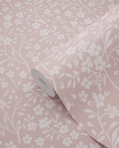 ESTAhome Tapete Blumen Rosa - 53 cm x 10.05 m - 139884