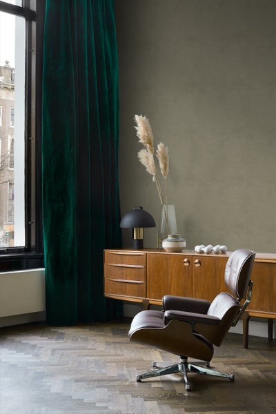 Origin Wallcoverings Tapete Betonoptik Dunkelgrün - 50 x 900 cm - 348068