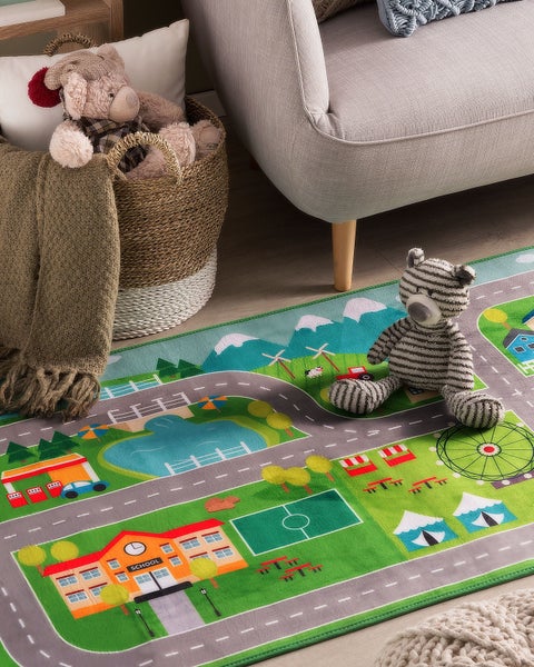 Kinderteppich SEBEN Grün 80 x 150 cm