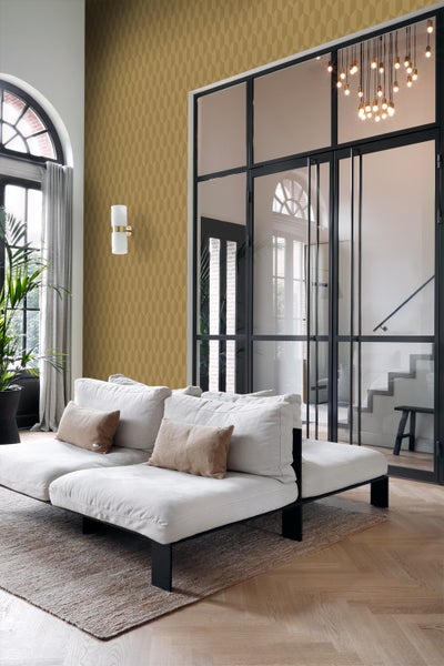 Origin Wallcoverings Tapete 3D Muster Ockergelb - 50 x 900 cm - 348038