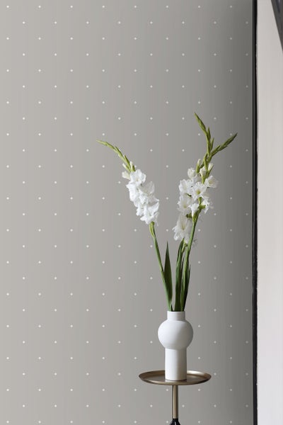 Sanders und Sanders Tapete Blumen Taupe und Weiß - 53 cm x 10 m - 640413