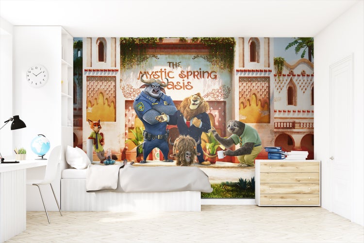 Kinderzimmer mit Zootopia-Fototapete