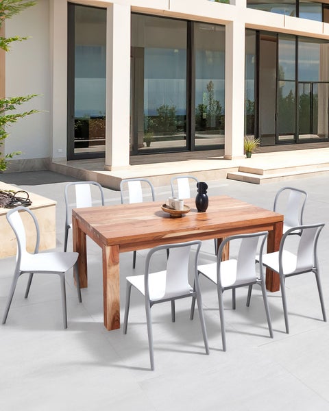 Gartenstuhl 8er Set SPEZIA Weiß