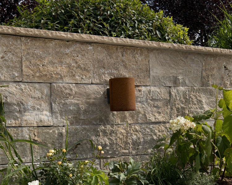 Wohnrausch Naturstein Mauersteine Travertin BROWN, spaltrau, getrommelt, braun, L 15-50, B 18-20, H 22,5 cm, 1 qm