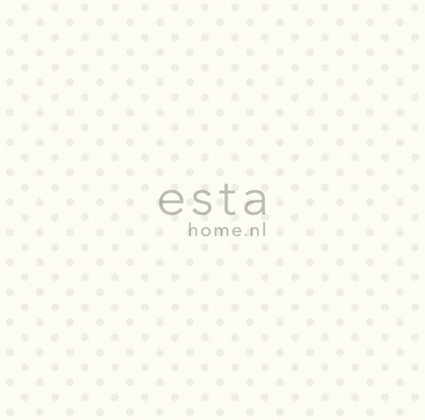 ESTAhome Tapete Punkte Weiß - 53 cm x 10.05 m - 115745