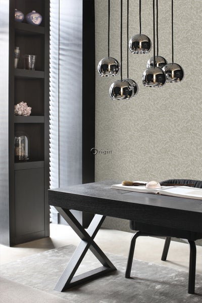 Origin Wallcoverings Tapete Blumen Hellbraun - 53 cm x 10.05 m - 347022