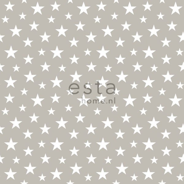 ESTAhome Tapete kleine Sterne Grau - 53 cm x 10.05 m - 128716