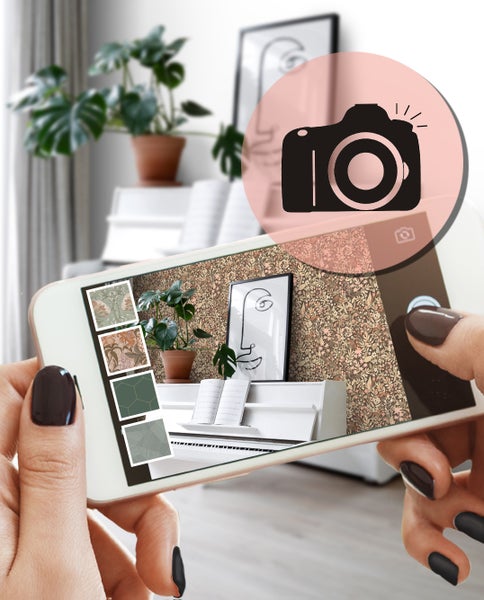 Rolle floral gemusterte Tapete