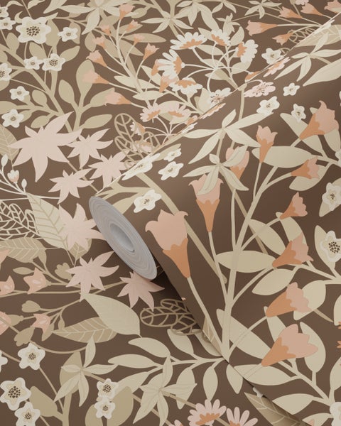 Tapetenrolle mit Blumenmuster