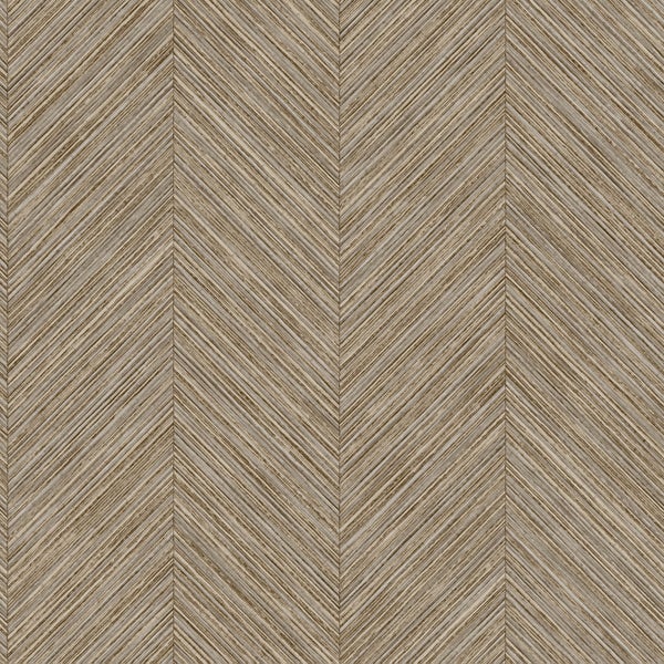 Sanders und Sanders Tapete Fischgrätmuster Braun - 53 cm x 10 m - 640247