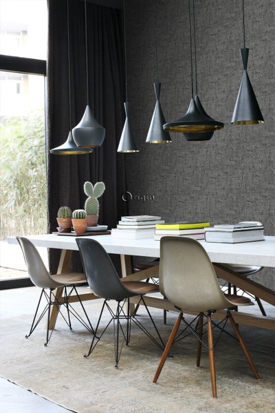 Origin Wallcoverings Tapete Backstein-Optik Schwarz - 53 cm x 10.05 m - 347571