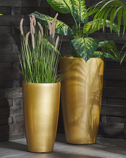 Blumenkübel TSERIA 32 cm Gold