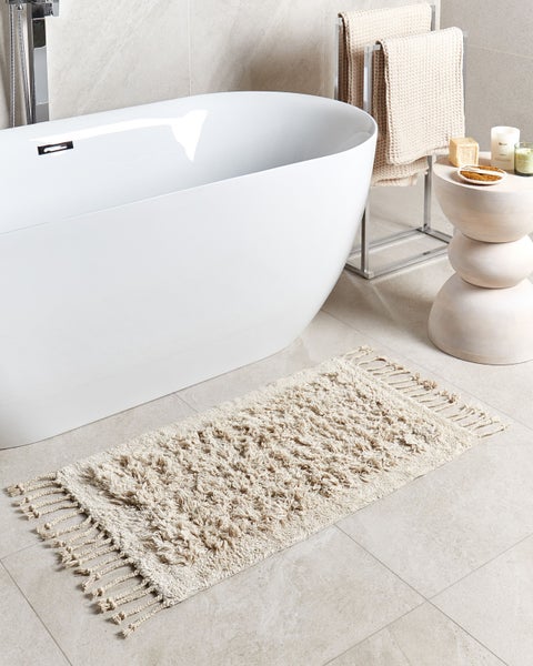 Badematte OLTAN Beige 50 x 80 cm Baumwolle