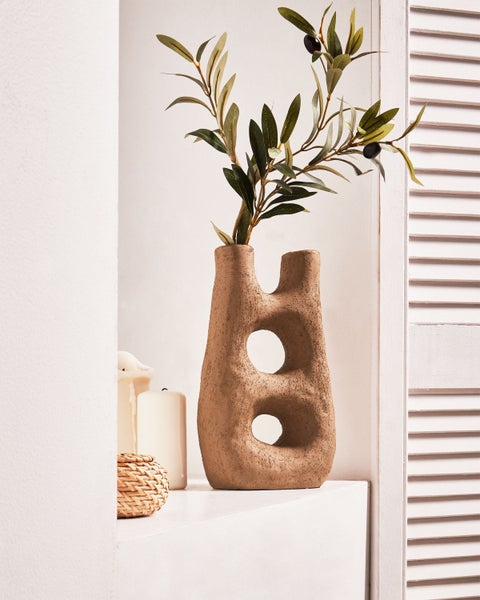 Blumenvase UARU Steinzeug 27 cm Braun